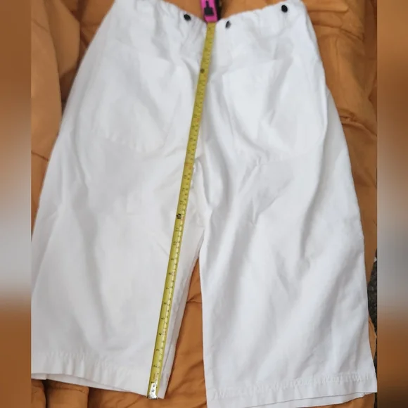 Free People Wide Leg White Button Pants - Picture 4 of 9